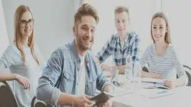 Gruppe von Praktikanten